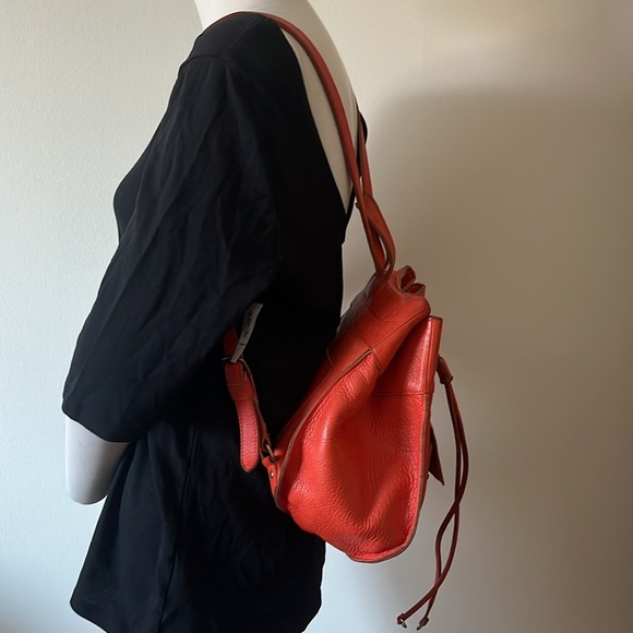 BeCa by Joy Gryson Red Leather Backpack for Women - Picture 4 of 12